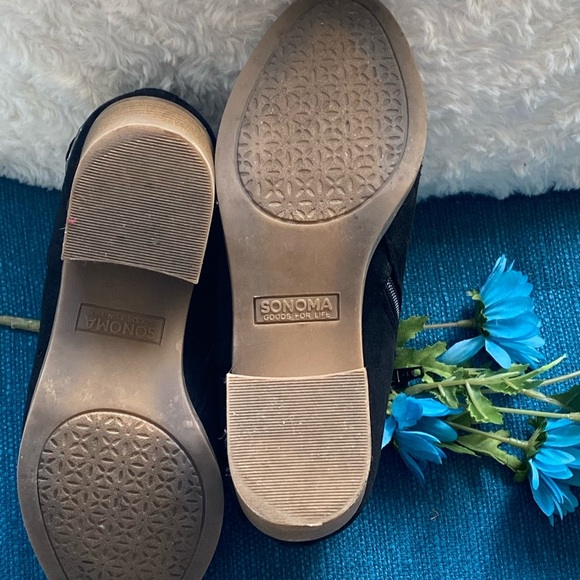 Sonoma Black Suede Ankle Booties with Chunky Heel/size 6 - Picture 7 of 12